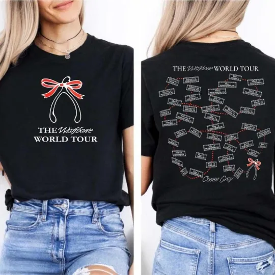 Discover Conan Gray Wishbone World Tour 2026 T-Shirt, Front and Back Concert Tee T-shirt