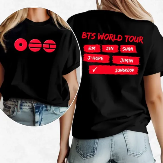 Discover BTS World Tour 2026 Shirt Kpop Concert Tee Army Fan Gift Unisex