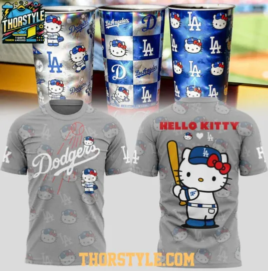 Discover LA City Dodger Hello Kitty Night 2026 Sanrio 3D T-shirt