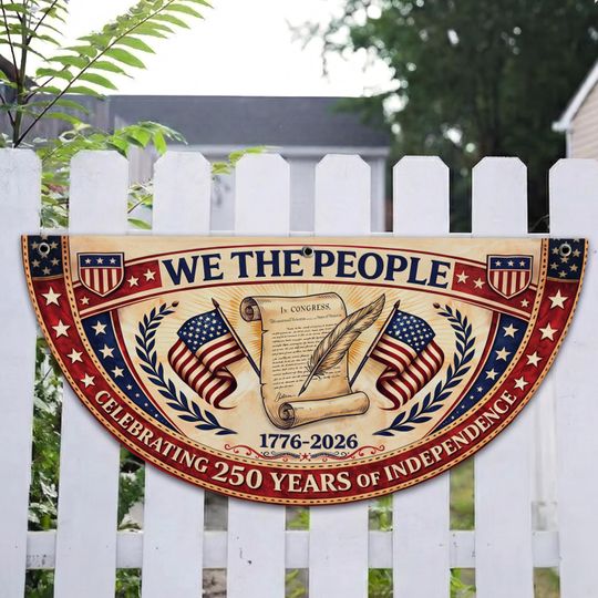 250th Anniversary USA Fan Flag, We The People Banner, Semiquincentennial Patriotic Flag, Liberty Bell Vintage July 4th Independence Day 2026