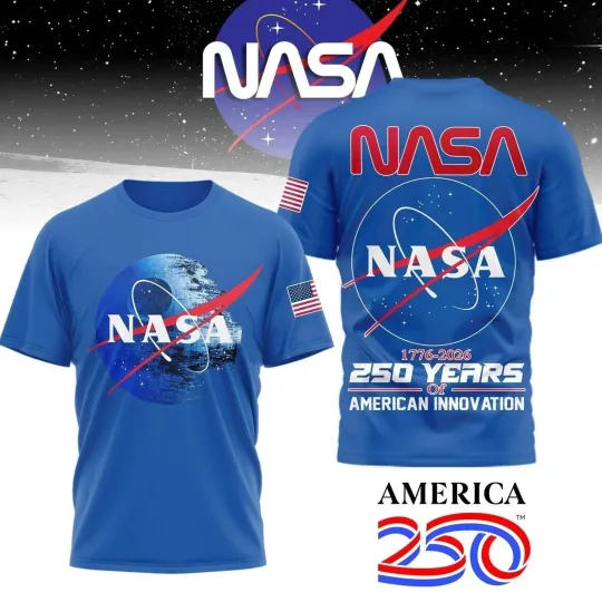 Discover Nasa 250th Anniversary T-Shirt Mens Graphic Tee Vintage 1776 2026 Innovation