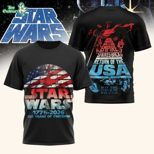 Discover Star Wars 1776-2026 250 Years Of Freedom United States Anniversary AOP T-Shirt