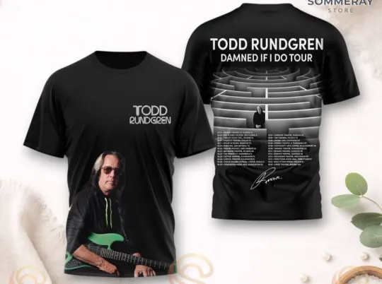 Discover Todd Rundgren Damned If I Do Tour 2026 AOP T-Shirt