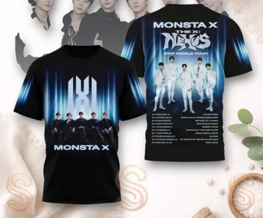 Discover Monsta X The X Nexus 2026 World Tour AOP T-Shirt