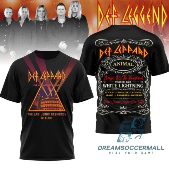 Discover Def Leppard The Las Vegas Residency Setlist AOP T-Shirt