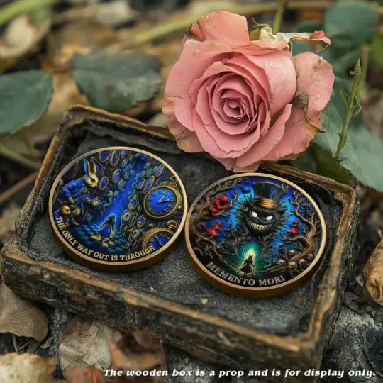 Discover Memento Mori Coin, Ghost Cat Motivation Token EDC Challenge Coin Stoic Gift