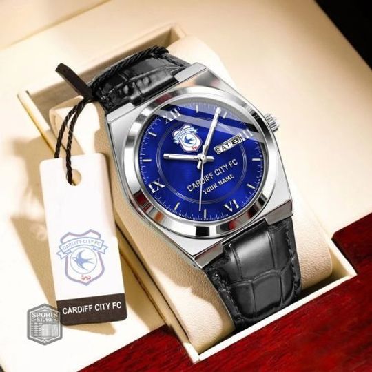 Cardiff City FC Custom Name New Version Signature Watch