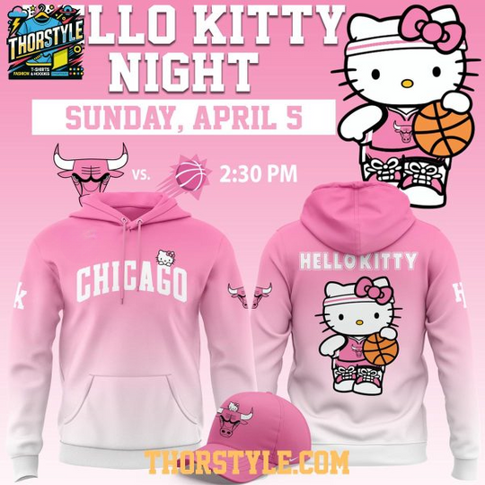 Chicago Bulls Hello Kitty Basketball Night 2026 Hoodie