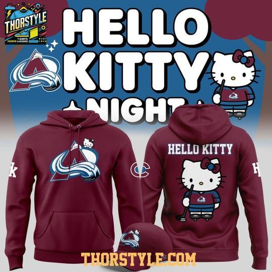Colorado Avalanche x Hello Kitty Night 2026 Hoodie