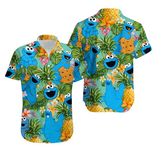 Cookie Monster Tropical Hawaiian Shirt