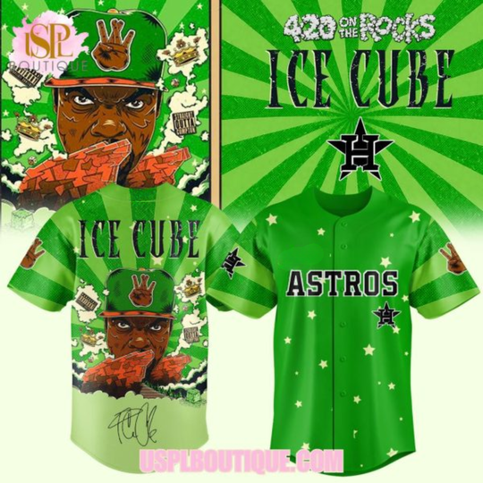 Houston Astros x Ice Cube Tour 2026 Green Jersey