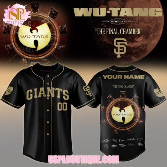Discover San Francisco Giants x WTang The Final Chamber 2026 Custom Name Black Jersey
