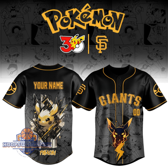 San Francisco Giants PKM 30th Anniversary Pika Baseball Jersey