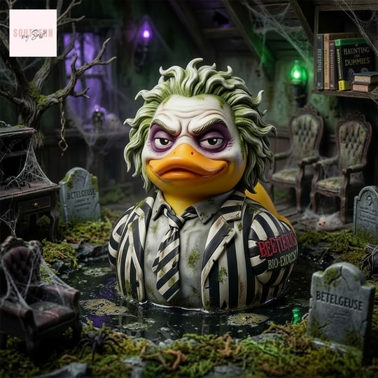 Betelgeuse Bio-Exorcist Striped Suit Collectible Rubber Duck