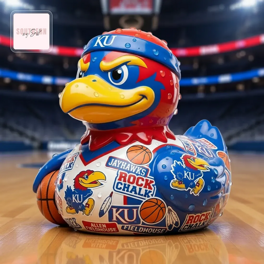 Kansas Jayhawks Basketball Rock Chalk Collector Rubber Duck