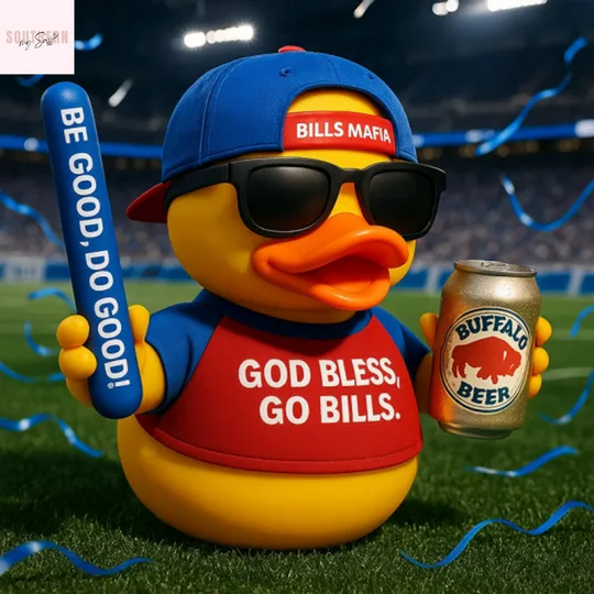 Buffalo Bills God Bless Go Bills Rubber Duck