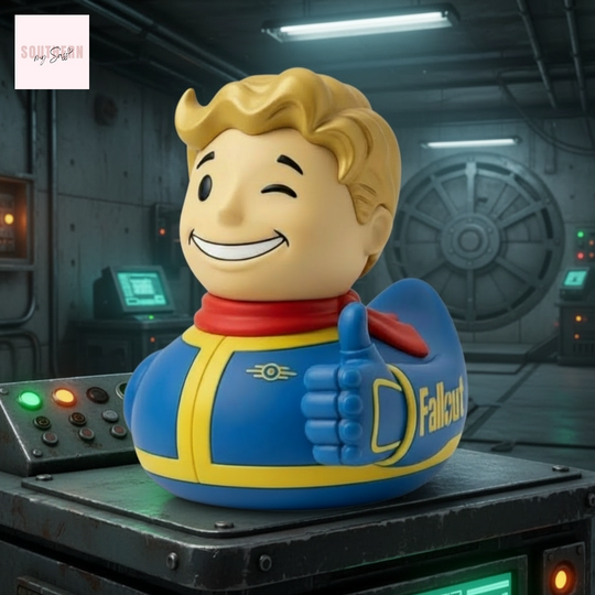 Falllout Vault Boy Thumbs Up Gaming Collectible Rubber Duck