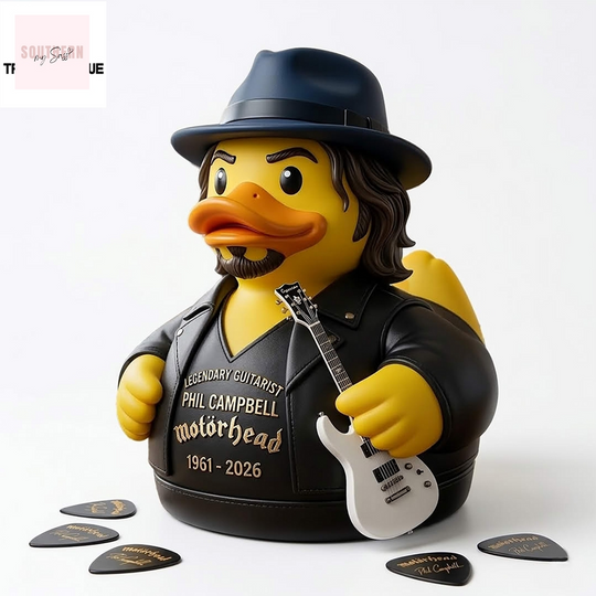 Phil Campbell Motorhead Tribute Resin Rubber Duck
