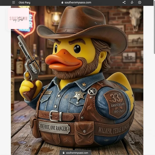 Walker Texas Ranger 33rd Anniversary Collectible Rubber Duck