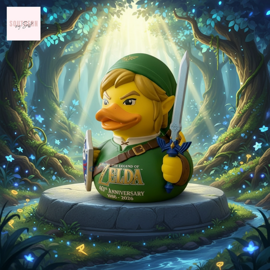 Discover The Legend of Zelda Link 40th Anniversary 1986-2026 Rubber Duck