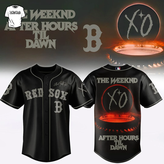 Boston Red Sox x Weeknds After Hours Til Dawn Tour Edition Baseball Jersey
