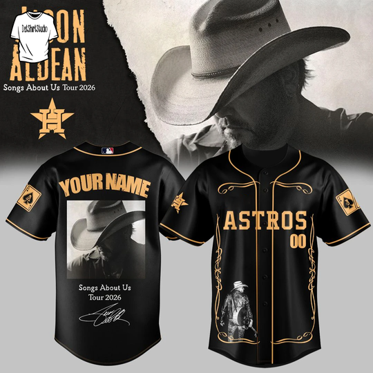 Houston Astros x Jason Aldean Songs About Us Tour 2026 Edition Custom Name Jersey