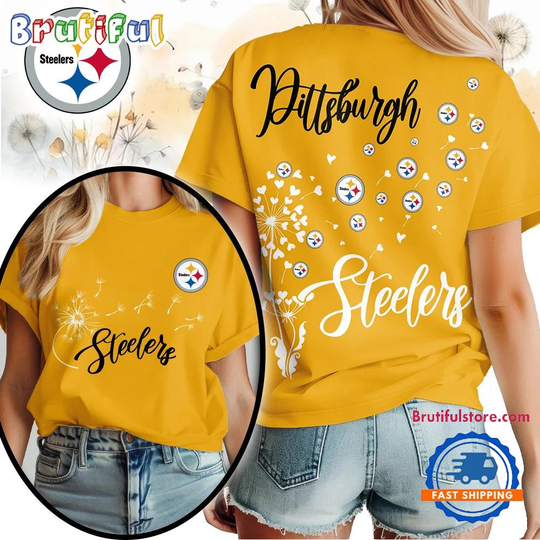Pittsburgh Steeler football Dandelion Flower Unisex 3D Shirt