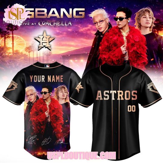 Houston Astros x Bigbang Cochella Valley Music And Arts Festival 2026 Custom Black Jersey