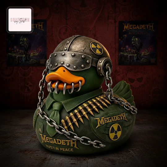 Megadeth Rust in Peace Heavy Metal Battle Rubber Duck
