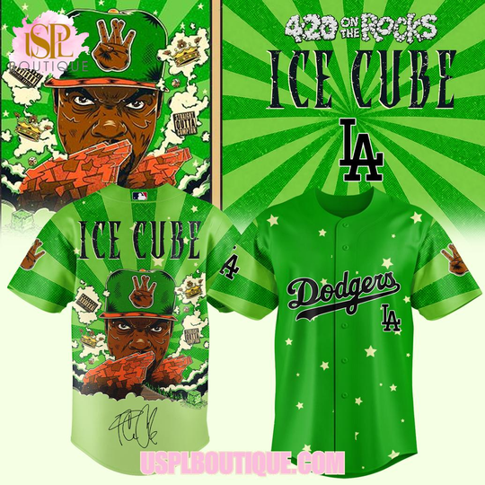 Los Angeles Dodgers x Ice Cube Tour 2026 Green Jersey