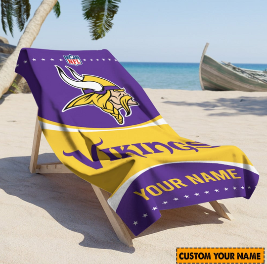 Minnesota Vikings Personalized Limited Edition Beach Towel For Fan