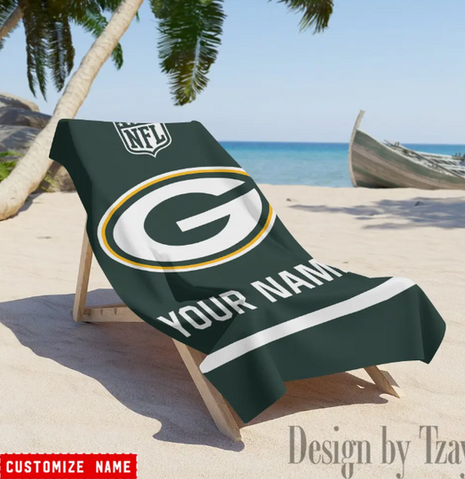 Green Bay Packers Personalized Limited Edition Beach Towel For Fan
