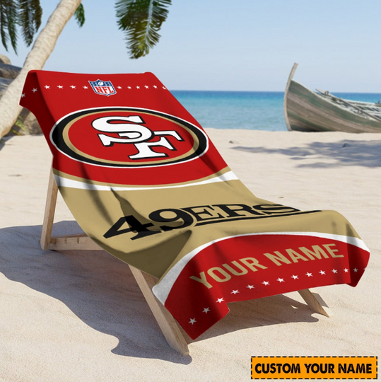 San Francisco 49ers Personalized Limited Edition Beach Towel For Fan