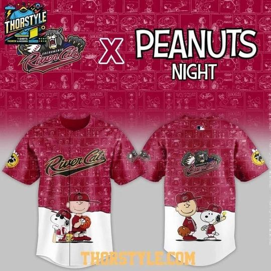 River Cats Peanuts Night 2026 Minor League Game Baseball Jersey
