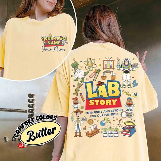 Discover Disney Toy Story Lab Week Shirt, Buzz Lightyear Woody Jessie Bo Peep Lab Story 2026, Lab Team, Lab Assistant, Med Lab Clinical Laboratory