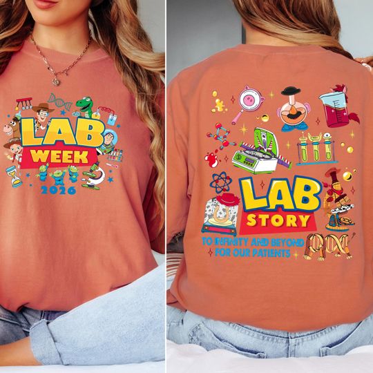 Discover Lab Week 2026 Shirt, Lab Story Medical Laboratory Professional Tee, Funny Tech Scientist Gift, To Infinity and Beyond For Our Patients