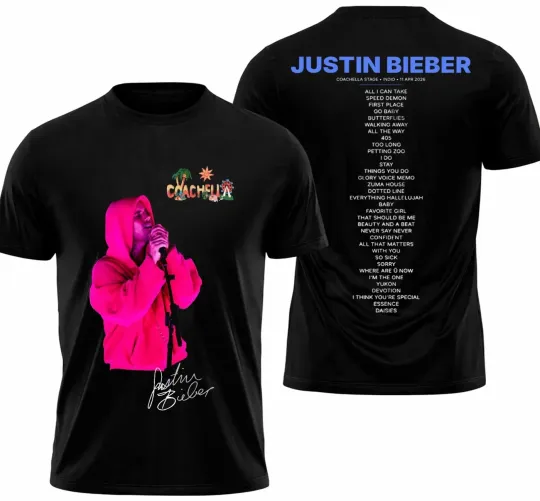 Discover Justin Bieber Coachellla 2026 Merch Shirt