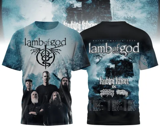 Discover Lamb Of God The Heaviest Tour 2026 3D T-Shirt