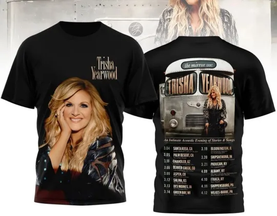 Discover Trisha Yearwood 2026 Tour AOP T-Shirt