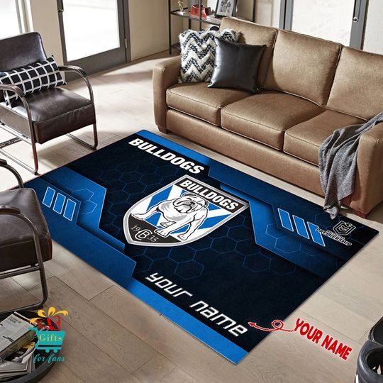Canterbury-Bankstown Bulldogs Custom Name New Edition Floor Rug