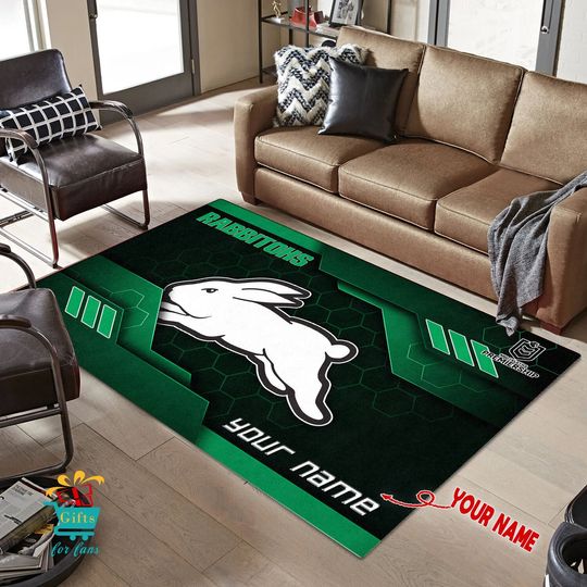 Discover South Sydney Rabbitohs Custom Name New Edition Floor Rug
