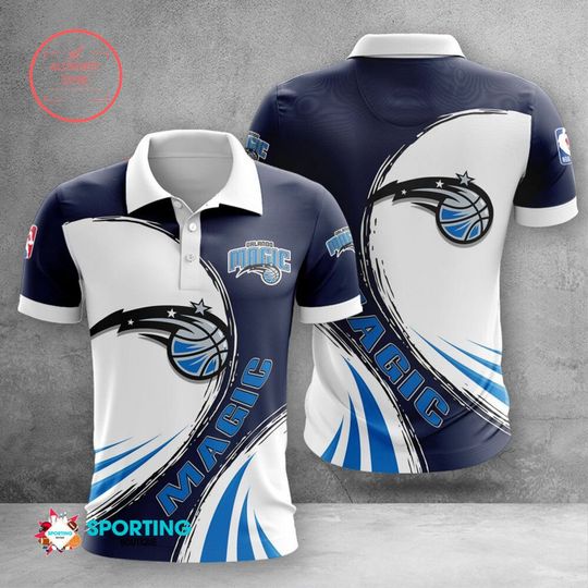 Orlando Magics Navy White Polo Shirt V2