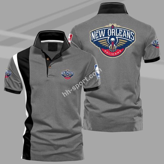 Discover New Orleanss Pelicanss Gray Navy Polo Shirt