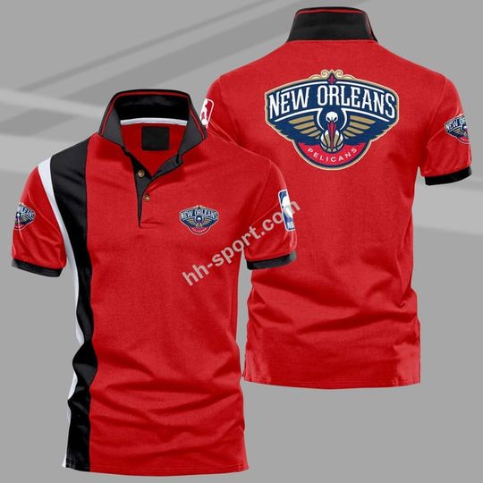 Discover New Orleanss Pelicanss Navy Red Polo Shirt