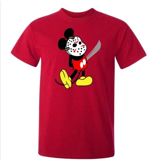 Discover Mickey Mouse Hockey Mask Horror Villain Jason T-Shirt