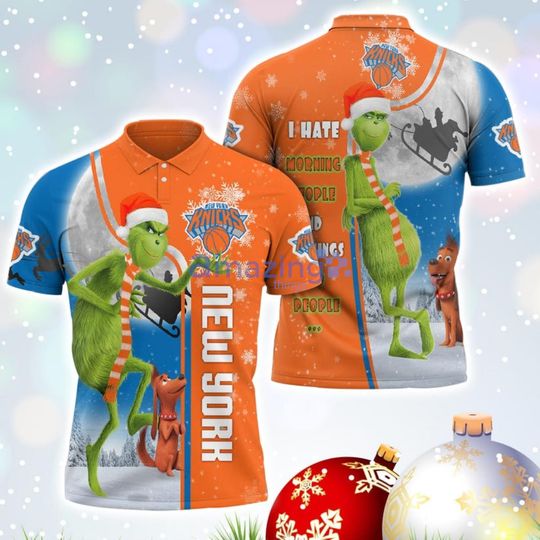 Discover New York Knickss Orange Blue The funny character Ugly Christmas Polo Shirt