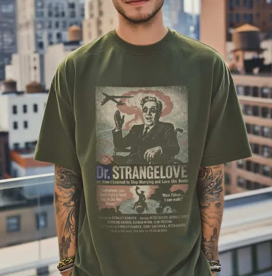 Discover Dr. Strangelove T-Shirt Stanley Kubrick Vintage Movie Tee Cold War Satire