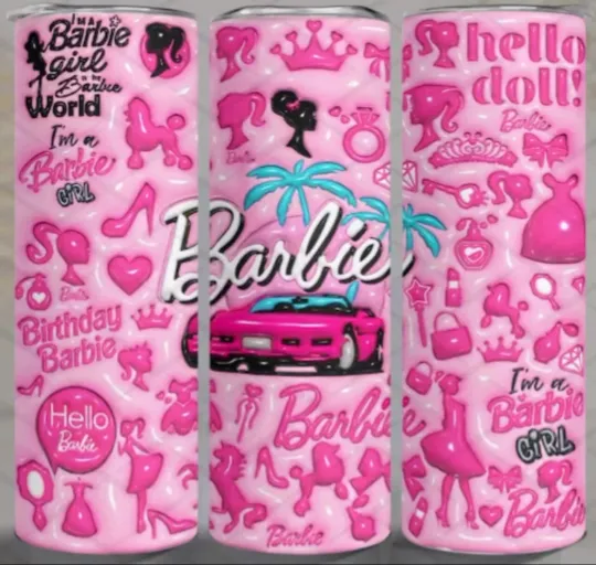 Discover Barbie 20oz Tumbler with Lid and Straw