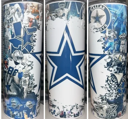 Dallas Cowboys 20oz Tumbler with Lid and Straw