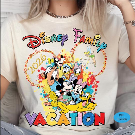 Discover Disney Family Vacation 2026 Ready To Press, Disney Trip Dtf,  Disney Family Vacation DTF Transfer, Heat Press Transfer, Direct To Film